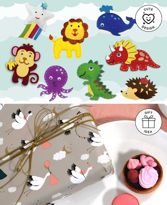 Produktbild I Am Creative Filznähset, Komplettset Tiere