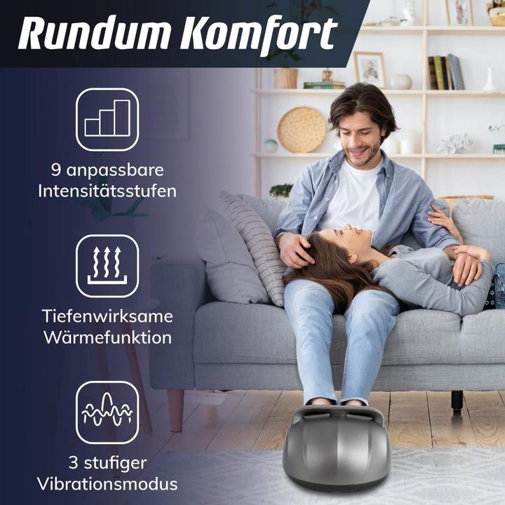 Produktbild Fitleap Fussmassagegerät 9 Intensitäten, 5 Programme, bis Gr. 44, inkl. Fernbedienung, Wärmefunktion