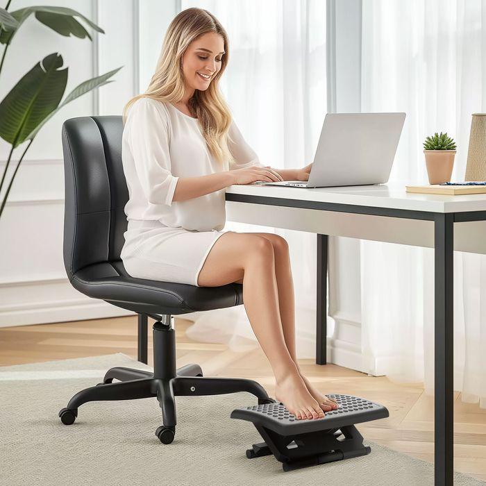 Produktbild Swisshandel24 Fussstütze Schreibtisch Höhenverstellbar Fussablage, Ergonomische Fussstütze