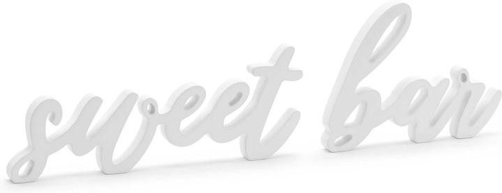 Produktbild Partydeco Partyaccessoire Holzschrift Sweet Bar 37 x 10 cm, Weiss