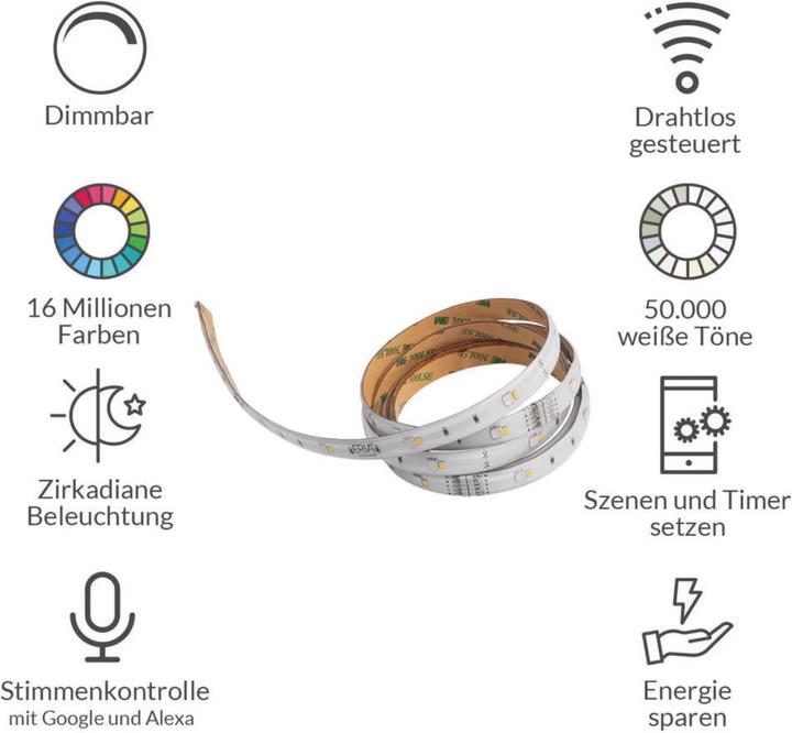 Image du produit AduroSmart Lightstrip 3m (Multicolore, 300 cm, Intérieur)