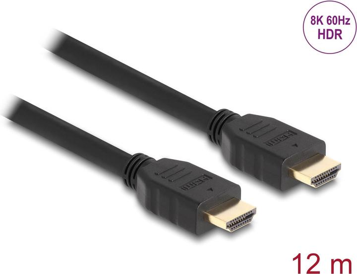 Immagine prodotto Delock Cavo HDMI ad alta velocità 48 Gbps 8K 60 Hz nero 12 m (12 m, HDMI)