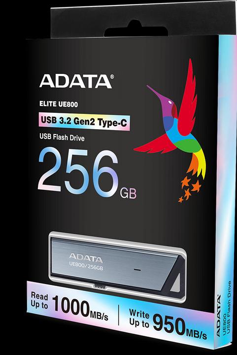 Immagine prodotto Adata Unità flash USB UE800 USB Type-C 3.2 Gen 2 (3.1 Gen 2) Argento (256 GB, USB-C, USB 3.2 Gen 2)