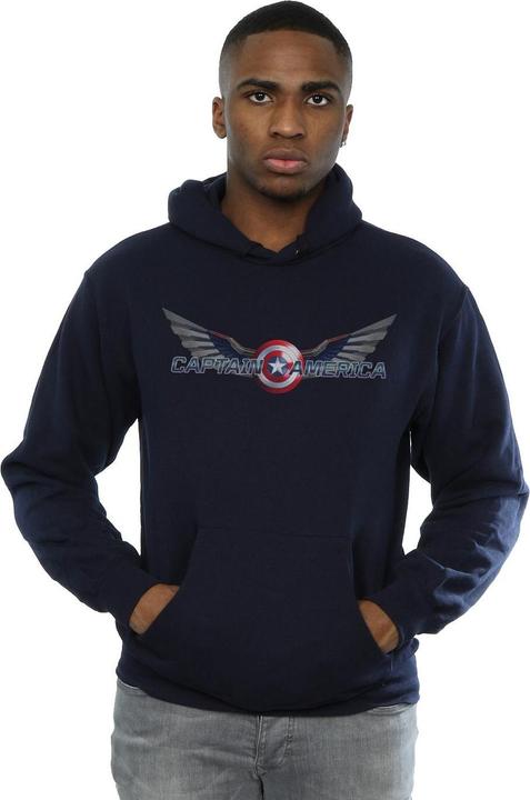 Immagine prodotto Falcon And The Winter Soldier Captain America Logo Felpa con Cappuccio Uomo (XL)