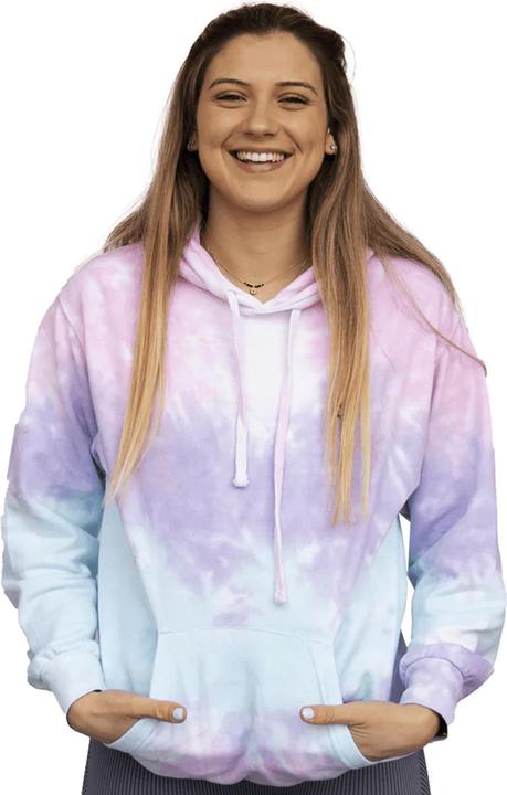 Actual product image Colortone Kvinnor Rainbow Hoodie Hoodie Batik Look (XXL)