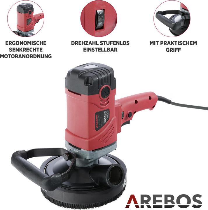 Immagine prodotto Arebos Smerigliatrice per calcestruzzo (Smerigliatrice per calcestruzzo, 1500 W)