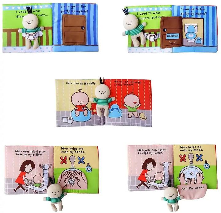 Produktbild Activity Board Kleinkind Baby Tuch Buch Bad Töpfchen Baby Buch Spielzeug 0-3 Jahre alt Pädagogische Aktivität Buch