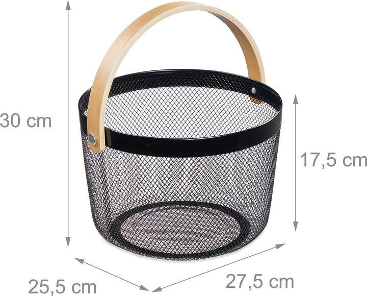 Actual product image Relaxdays Wire basket (1 x, 27.5 x 25.5 x 30 cm)