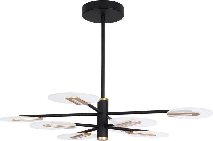 Produktbild Nova Luce GENTI LED Pendelleuchte Schwarz 54W Warmweiss 63x89cm 9545408