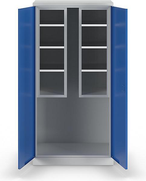 Actual product image MBA-System JUMBO equipment and cleaning cupboard, solid panel doors / 2 shelf boxes, light (45 cm, 112 cm)
