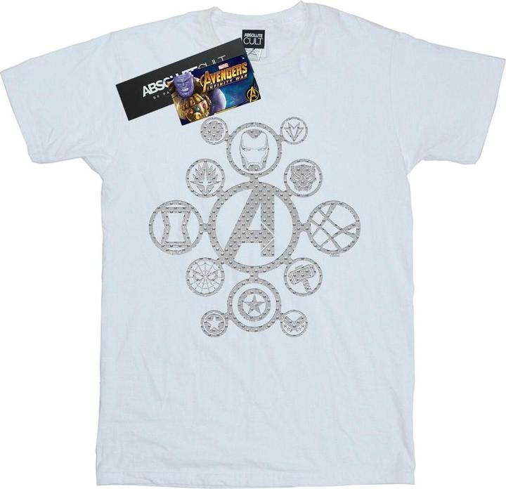 Avengers Infinity War Distressed Metall Icons TShirt