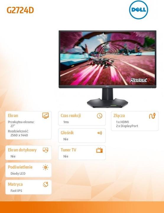 Productafbeelding Dell G2724D (2560 x 1440 pixels, 27")