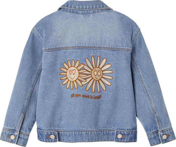 Image du produit Vertbaudet Veste en jean fille avec fleurs (86)