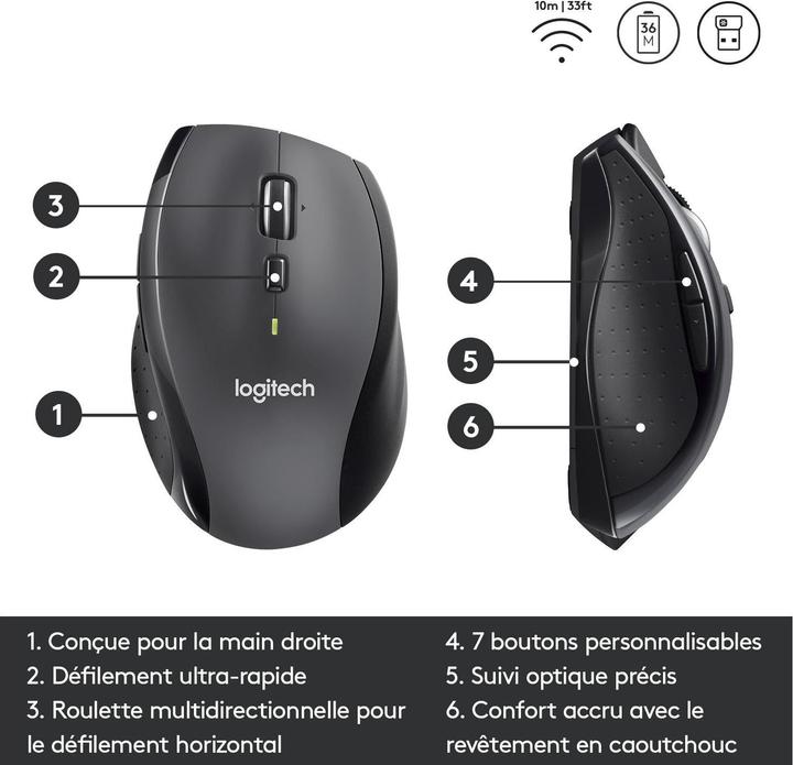 Image du produit Logitech Marathon M705 (Sans fil)