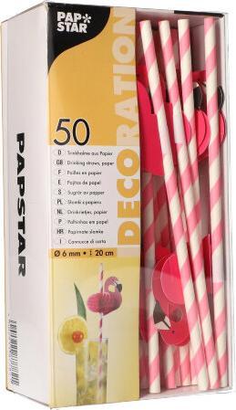 Immagine prodotto Papstar Papiertrinkhalm "Flamingo" (50 x)