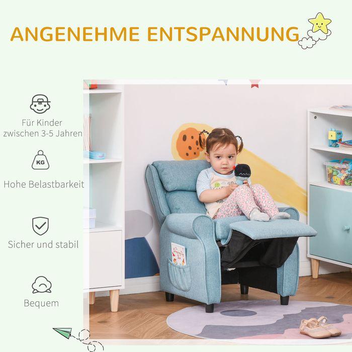 Image du produit Swisshandel24 Canapé pour enfants Canapé pour enfants Chaise Canapé inclinable avec repose-pieds pour 3-5 ans (Fauteuil pour enfants)