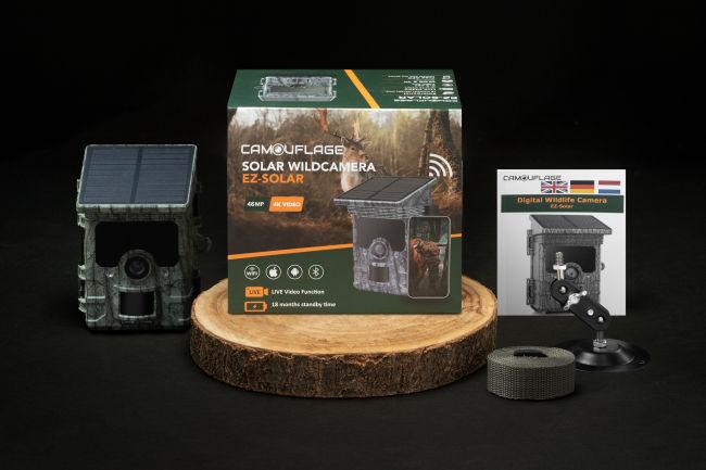 Actual product image WildcameraXL Camouflage wildlife camera EZ-Solar