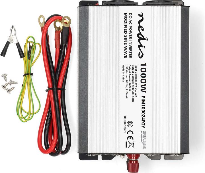 Produktbild Nedis Power Inverter änderte Sinus-Wellen - Eingangsspannung: 24 V DC - Geräteausgangsanschluss: Typ