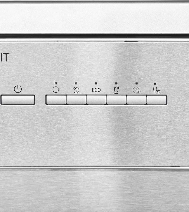 Actual product image Exquisit GSP9614030B inox freestanding dishwasher 60 cmB