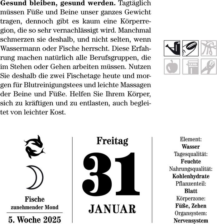 Image du produit Calendrier à effeuiller Das Mondjahr (11,5 x 13 cm, Couverture rigide, Allemand)
