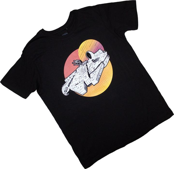 Actual product image Star Wars Unisex Adult Twin Suns Millennium Falcon T-Shirt (L)