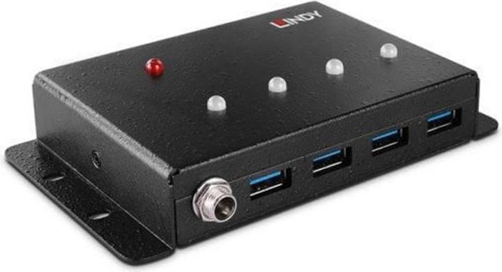 Image du produit Lindy 4 ports USB 3.0 Metal Hub 4 ports USB 3.0 supplémentaires (USB-B, 4 Ports)