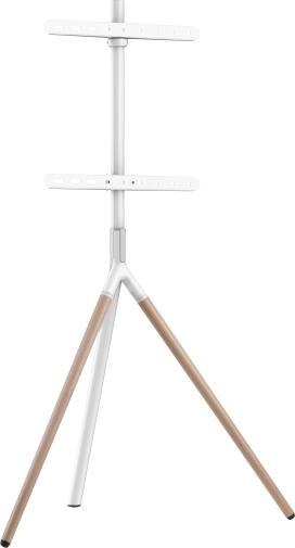 Produktbild Sinox Tripod TV Standfuss mit drehbarem Aufsatz. 45"-65". Helles Holz/Weiss (65")