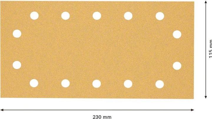 Produktbild Bosch Professional Zubehör EXPERT C470 Schleifpapier mit 14 Löchern für Schwingschleifer, 115 x 230 mm, G 80, 50-tlg. (80)