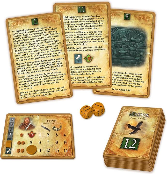 Image du produit Kosmos FKS698973 - Andor : StoryQuest - Dunkle Pfade, jeu de cartes, pour 1+ joueurs, ages 12+ (DE edition) (Allemand)