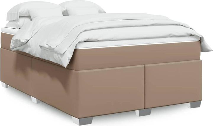VidaXL Box spring bed Upholstered bed Bed double bed Mattress 140x190cm imitation leather (140 x 190 cm)
