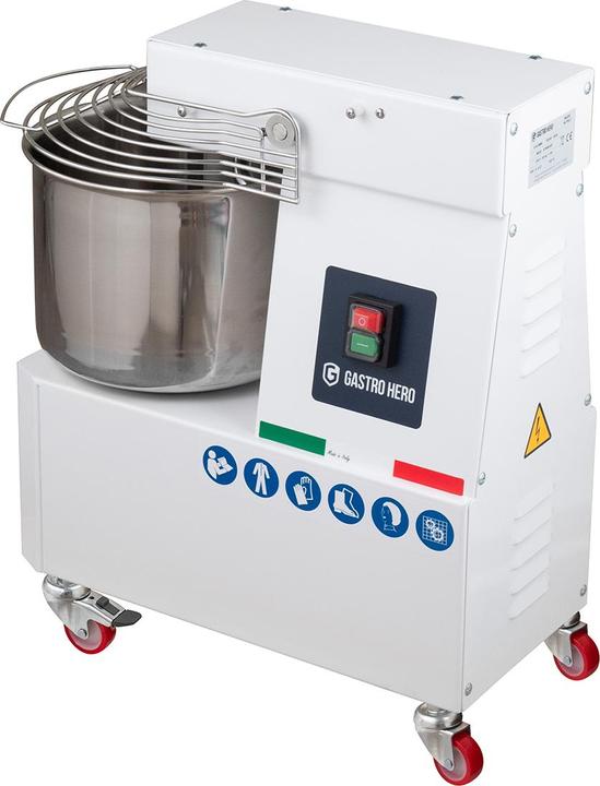 Produktbild Gastro Hero Spiral-Teigknetmaschine PROFI V mit Rollen - fester Kopf (370 W)