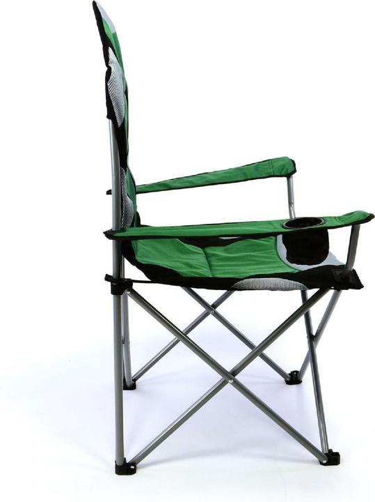 Produktbild VCM 2er Set Deluxe Campingstuhl grün schwarz Faltstuhl Angelstuhl gepolstert