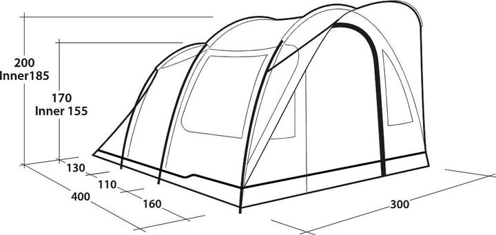 Produktbild Outwell Sky 4 (Tunnelzelt, 15.40 kg, 4 Personen)