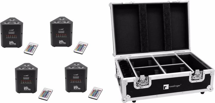 Actual product image Eurolite Set 4x AKKU TL-3 TCL QuickDMX + Case with charging function