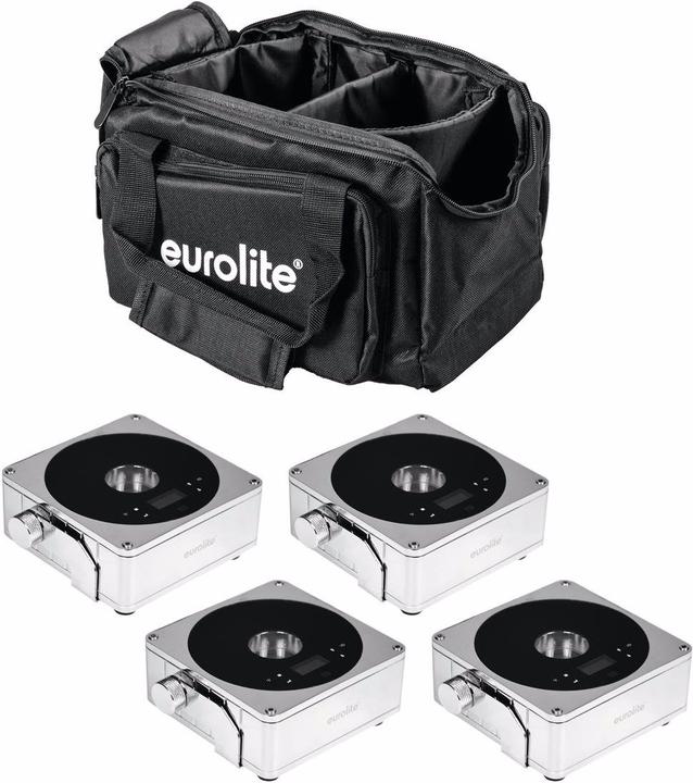Immagine prodotto Eurolite Set 4x AKKU IP Flat Light 1 cromo + Soft-Bag
