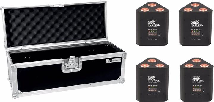 Image du produit Eurolite Set 4x AKKU TL-3 QCL RGB+UV Trusslight + Case