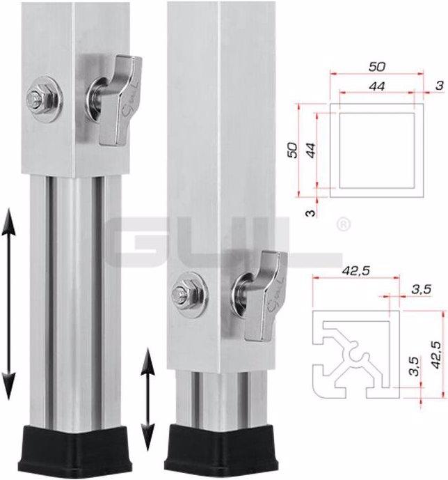 Actual product image Guil PTA-440/30-40 telescopic foot