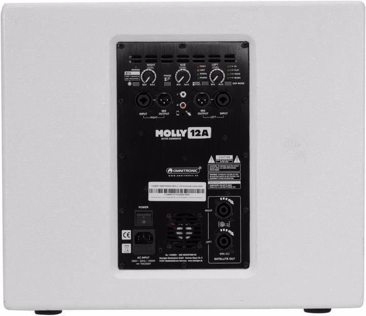 Actual product image Omnitronic Molly-12A Active PA Subwoofer 30.48 cm 30.50cm (12") 700 W 1 pc. (Subwoofer active, 1x 700 W)