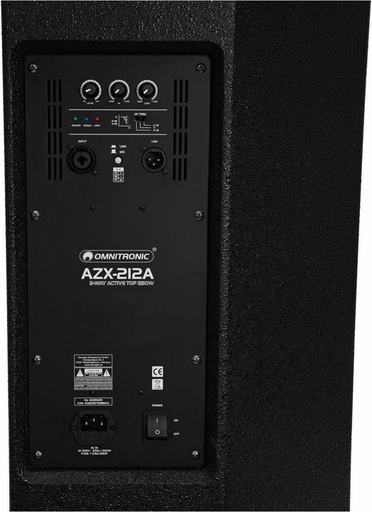 Produktbild Omnitronic AZX-212A 2-Wege Top aktiv 250W (Aktiv)