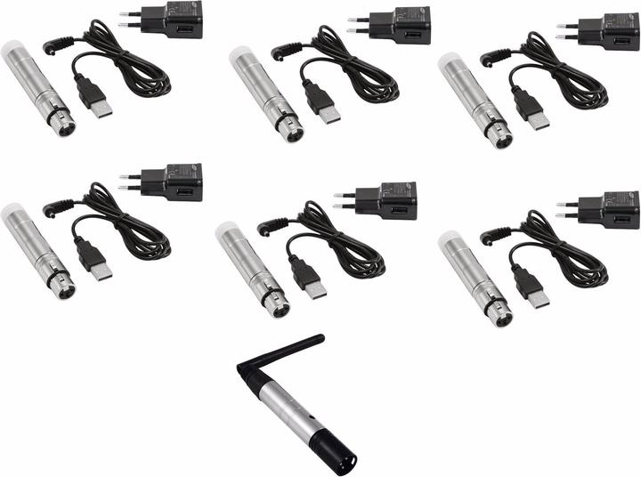 Actual product image Eurolite Set QuickDMX 1x transmitter + 6x AKKU receiver