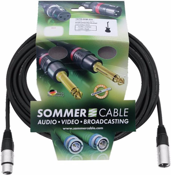 Image du produit Sommer Cable Câble XLR 3 pôles 15m sw Neutrik (15 m, XLR)