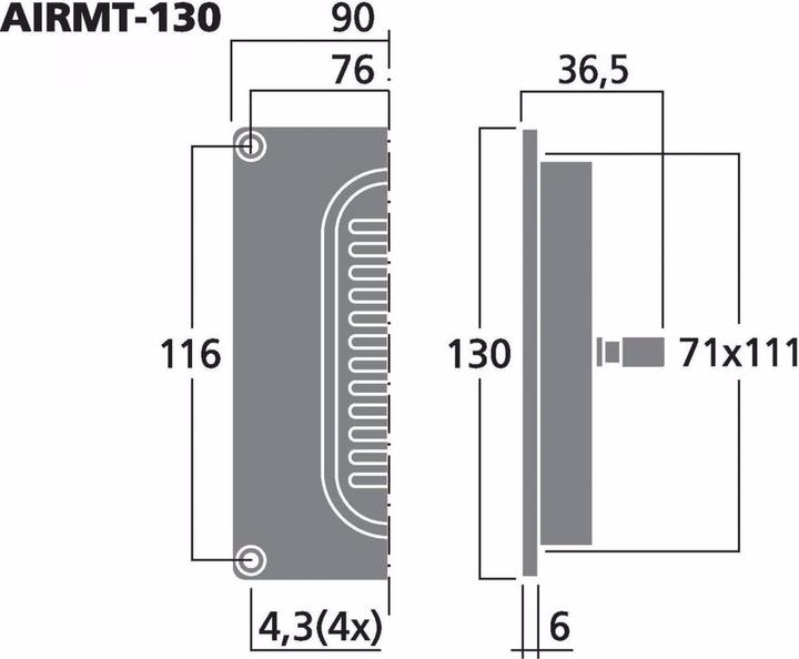 Immagine prodotto Monacor Hifi Bar End High Top (1 pz.)
