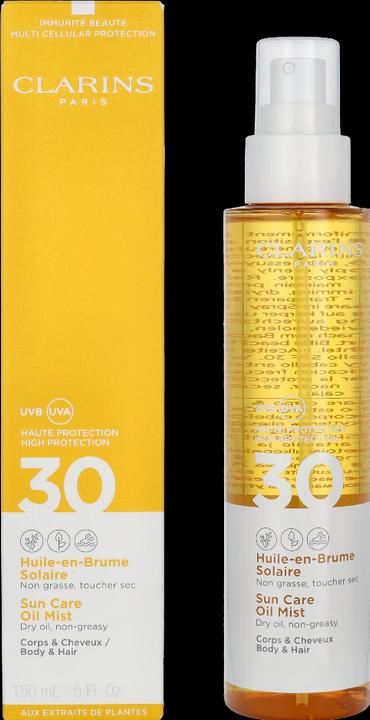 Image du produit Clarins Sun - Huile-en-Brume Solaire Corps & Cheveux SPF30 (Crème solaire visage, SPF 30, 150 ml, 190 g)
