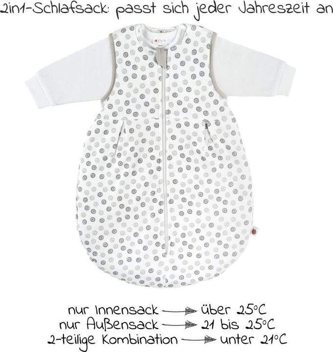 Produktbild Coconette Schlafsäcke 2-tlg. Schlafsack-Set - Circle Weiss Grau -