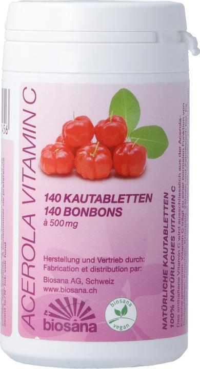 Produktbild Biosana Acerola Vitamin C Tabl (140 Stück, Tabletten, 93 g)