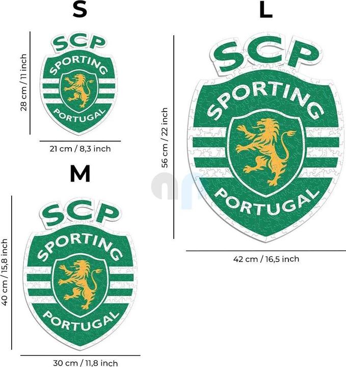 Actual product image Iconic Sporting CP - Logo - Wooden Puzzle Size S (150 pieces) (150 pieces)