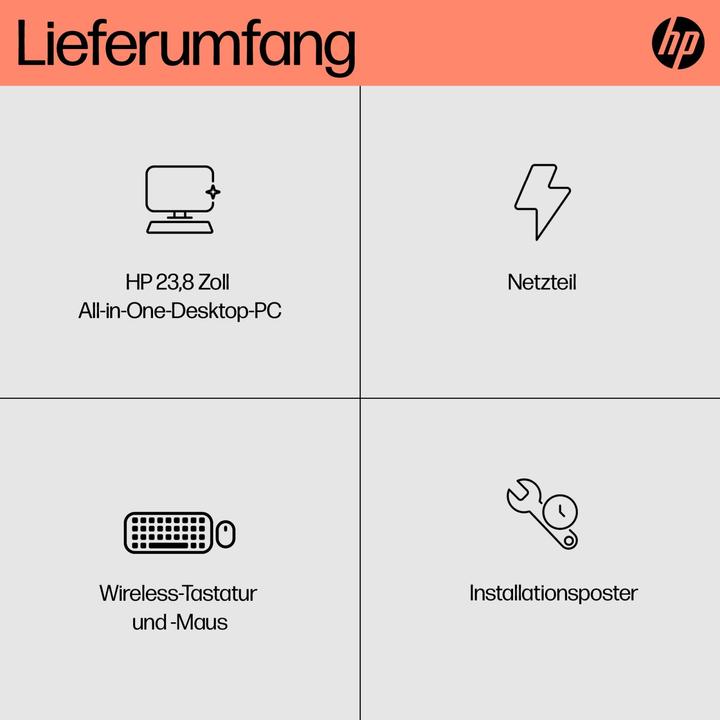 Produktbild HP AIO 24-cr0009ng (AMD Ryzen 3 7320U, 8 GB, 512 GB)