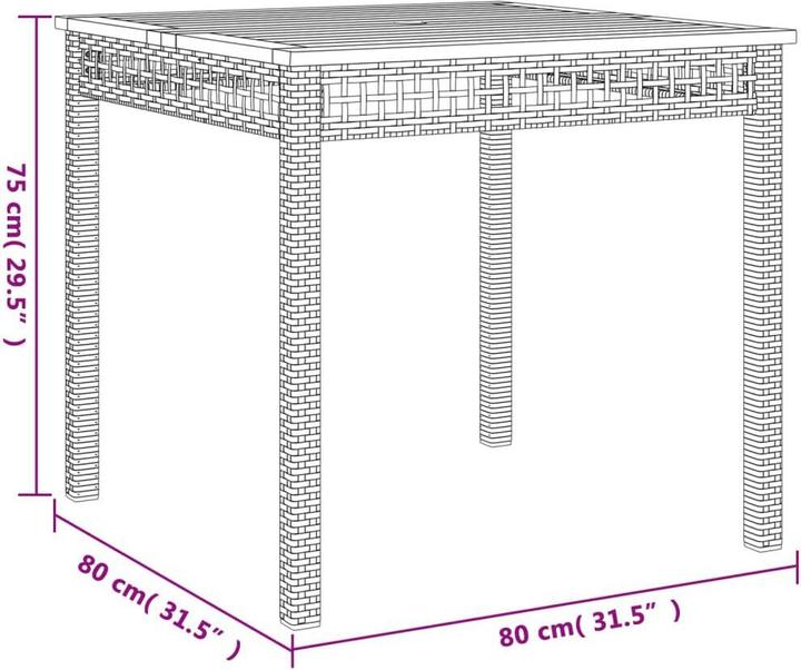 Immagine prodotto VidaXL Tavolo da giardino (80 cm)