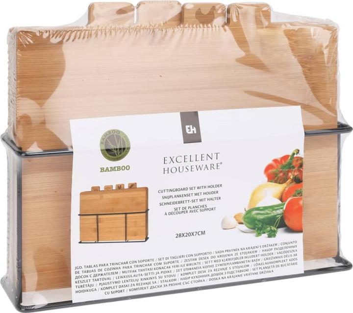 Actual product image Natura Punto 5-piece bamboo chopping board set