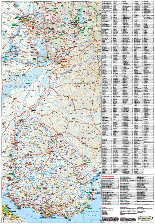 Produktbild Landkarte Uruguay, Paraguay (1:1.200.000)